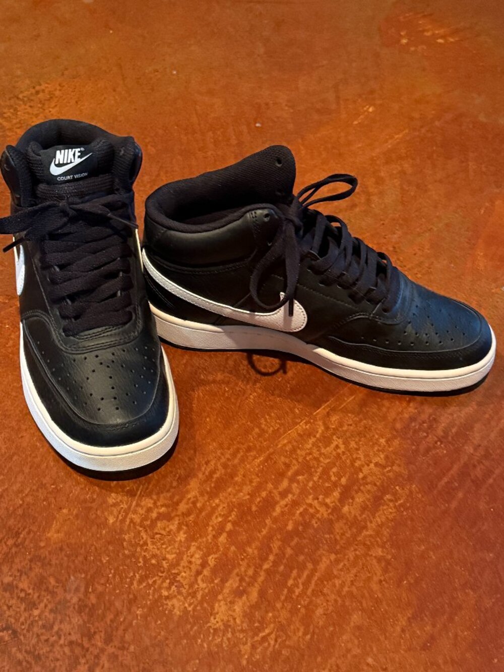 Nike Leather High Top Black and White Women's 7.5 Never Worn